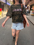 I <3 My Life Camo Boxy Tee